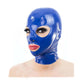 MONNIK Latex Hood Unisex Mask Solid Color with Trim Eyes Rear Zipper Handmade for Fetish Party Catsuit