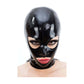 MONNIK Latex Hood Unisex Mask Solid Color with Trim Eyes Rear Zipper Handmade for Fetish Party Catsuit