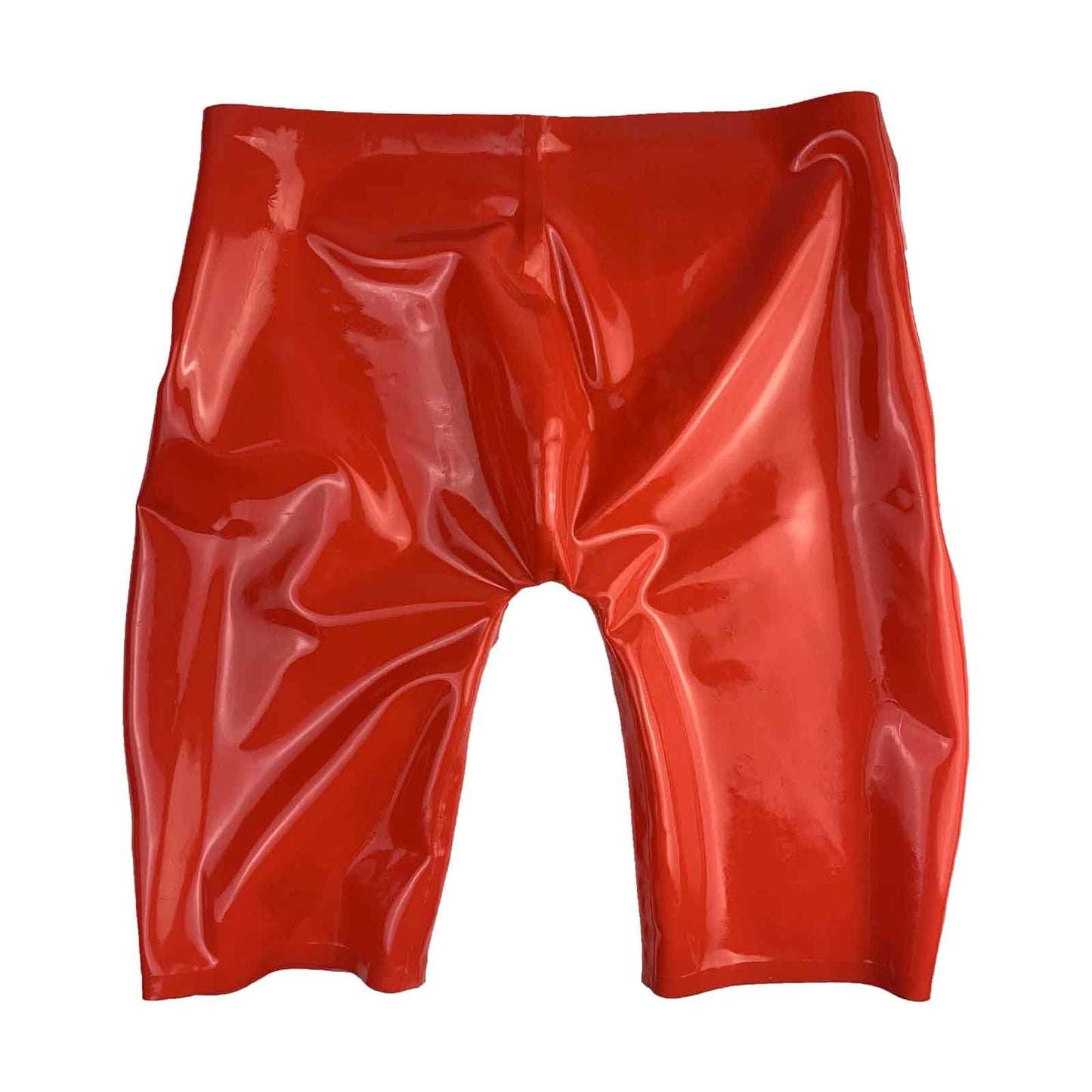 MONNIK Latex Boxer Shorts Briefs Rubber Panties Underwear Tight Underpants Red with Handmade for Bodysuit Cosplay Party