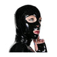 MONNIK Latex Women's Mask with Zipper Role Play Fetish Rubber Hood for Bodysuit Club Wear Party