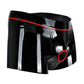 MONNIK Boxer Shorts Latex Tight Underpants with Front Red Trim Penis Hole Ring  Briefs Tight Underwear for Fetish Party Bodysuit